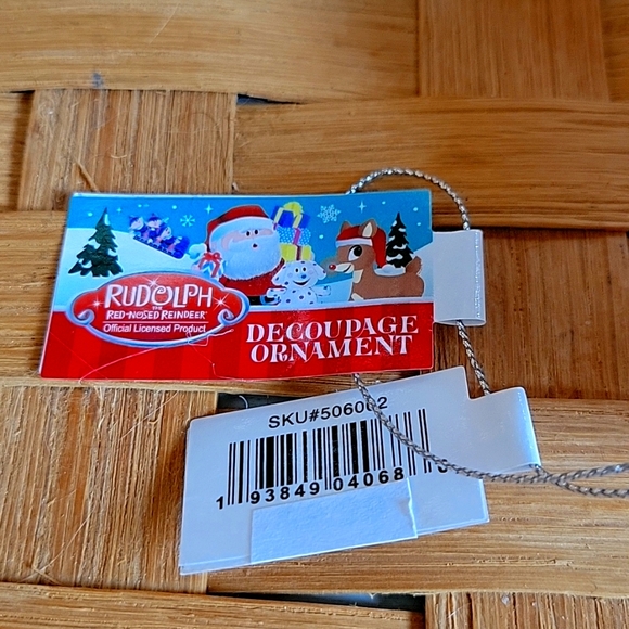 ABOMINABLE SNOWMONSTER DECOUPAGE ORNAMENT/RUDOLPH THE RED-NOSED REINDEER MOVIE - Picture 3 of 4